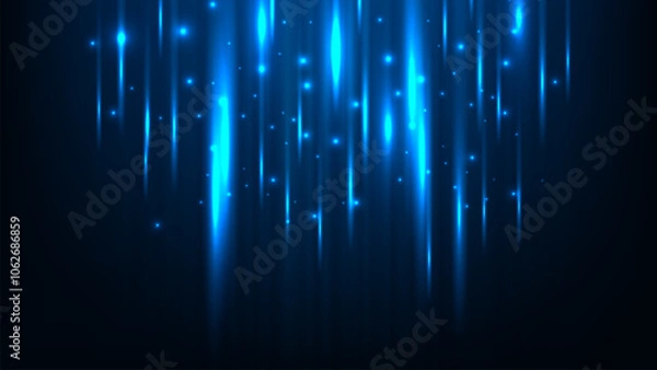 Obraz Futuristic digital technology ultra speed lines with blue light background.