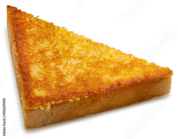 Fototapeta Cheese Toast Crispy cheese bread topped with Parmesan isolated on white background, Cheese bread on White Background With clipping path.