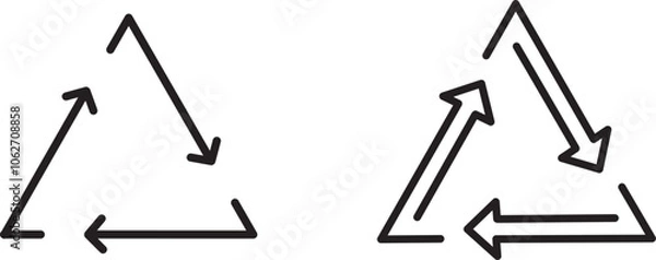 Fototapeta Transfer concept, exchange, rotate, flip, triangle arrow icon