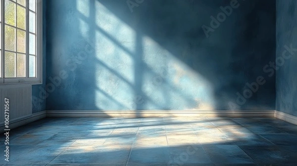 Fototapeta Elegant grey wall with gentle shadow play, showcasing depth and texture in a high-resolution format, perfect for modern decor inspiration
