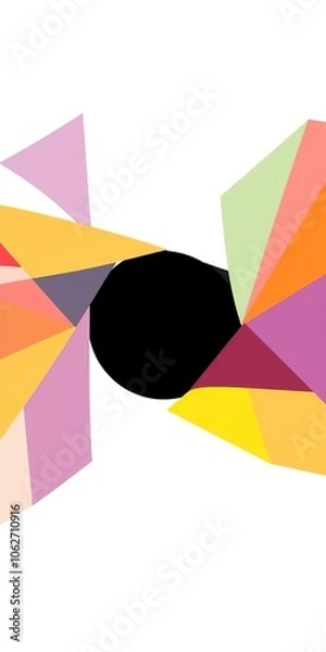 Fototapeta Dynamic, colorful abstract vector background with geometric shapes and gradient fills, shapes, modern, design