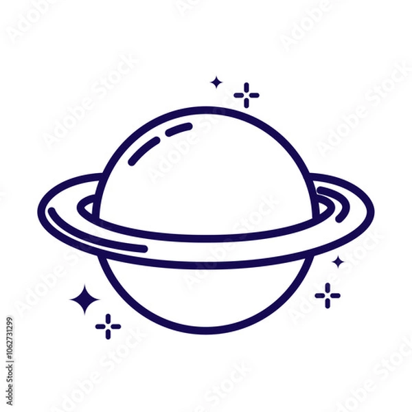 Fototapeta saturn planet minimalist space exploration