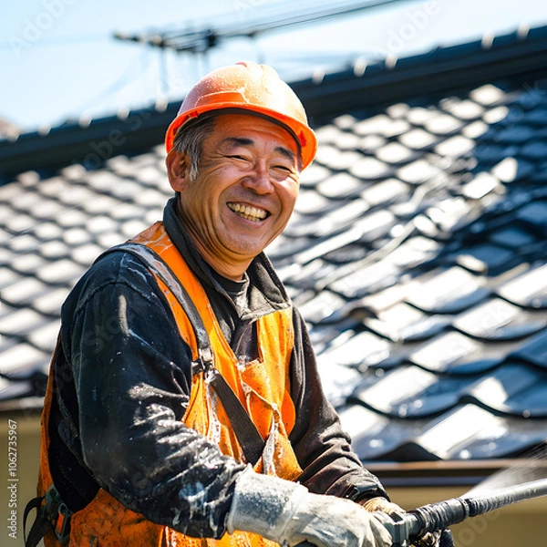 Obraz 塗装工事の職人