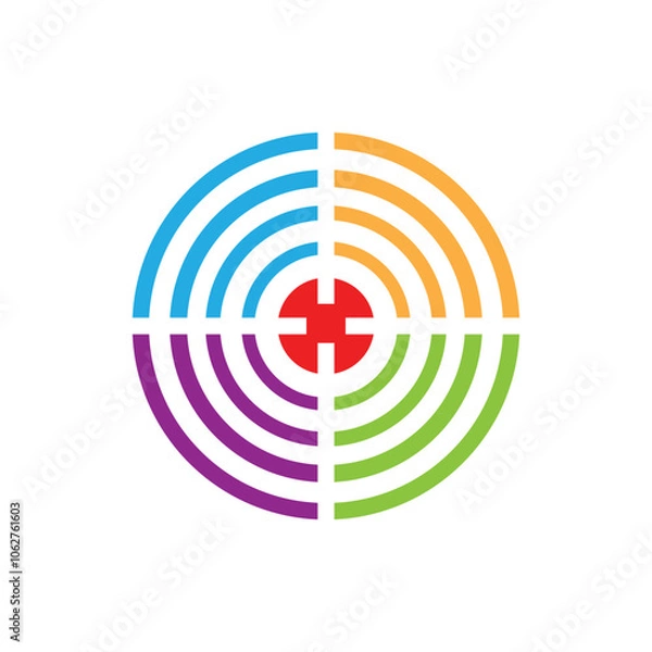 Obraz Target icon vector ilustration template