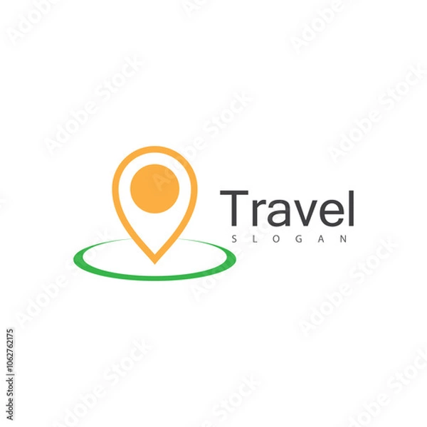 Obraz Location point Logo vector template