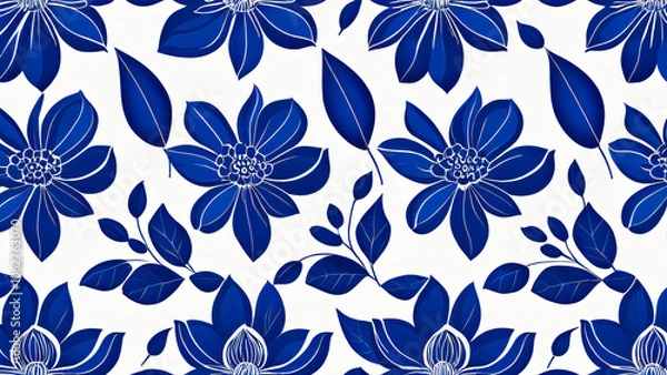 Fototapeta seamless floral pattern