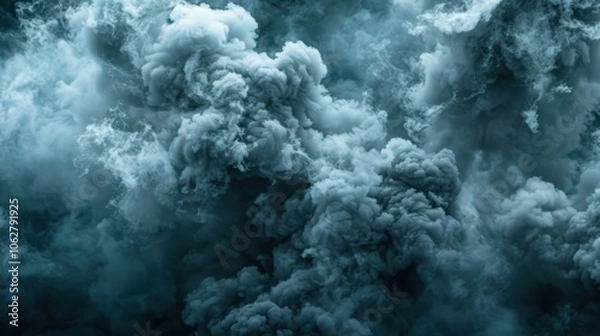 Fototapeta Vehicle Emissions: The exhaust from vehicles releases harmful pollutants like CO2, NOx, PM, and VOCs, contributing to air pollution and respiratory health issues.

