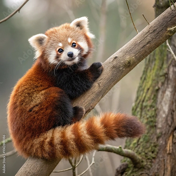 Obraz cute red panda