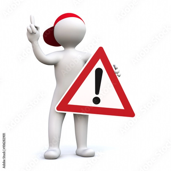 Obraz 3D Man attention