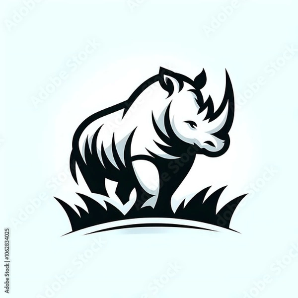 Fototapeta rhino logo
