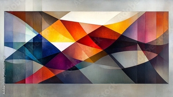 Fototapeta Colorful Swirling Patterns and Geometric Shapes Creating a Dynamic Visual Experience in Design Art