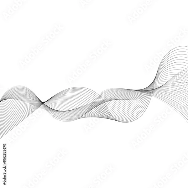 Fototapeta Wave Sound Techno Undulate