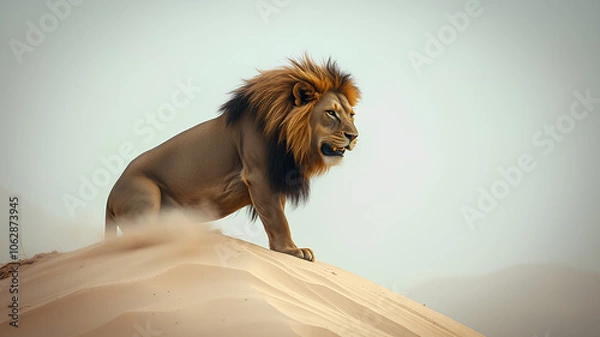 Obraz AI image generates a picture of the lion king