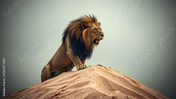Obraz AI image generates a picture of the lion king