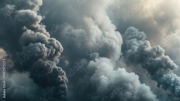 Fototapeta Black Carbon: A product of incomplete combustion of fossil fuels and biomass, this particulate matter contributes to global warming and worsens air quality.
