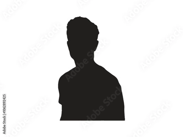 Obraz Vector Silhouette of a Head in Profile View highly detailed.
