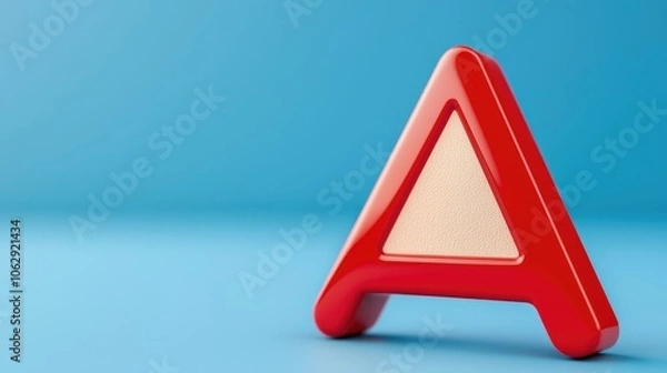 Fototapeta Enhance your safety awareness with this iconic red warning triangle for roadside emergencies