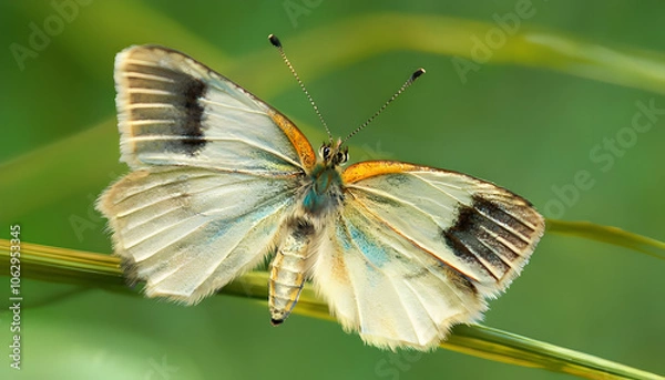 Fototapeta butterfly on a flower, generative ai	