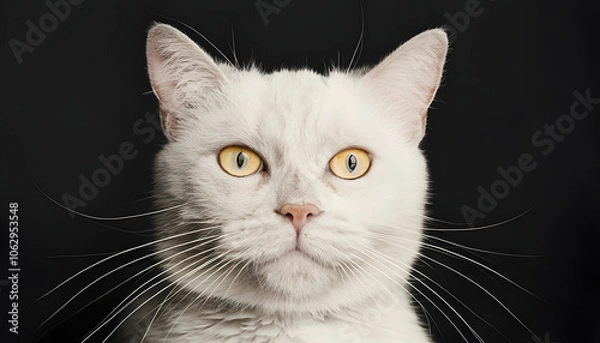 Fototapeta black and white cat, generative ai	
