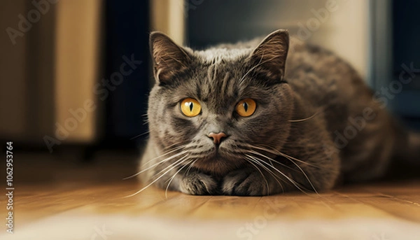 Obraz portrait of a cat, generative ai	
