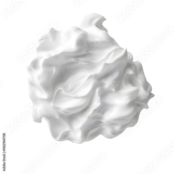 Fototapeta white mound of foam isolated on transparent background Generative Ai.