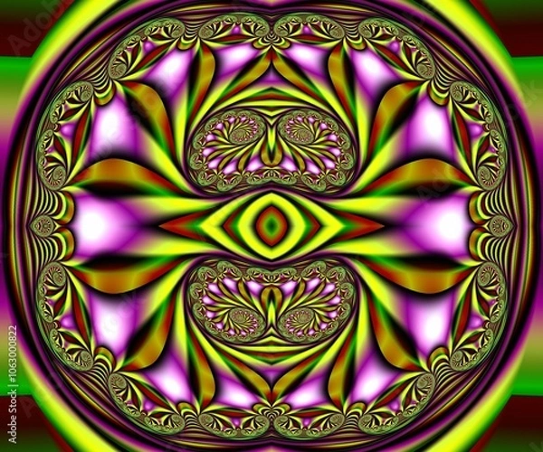 Obraz Computer generated abstract colorful fractal artwork