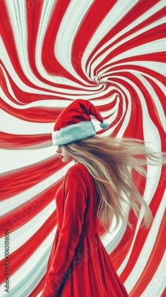 Fototapeta Contemplative portrait of Santa