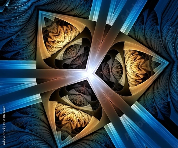 Obraz Computer generated abstract colorful fractal artwork