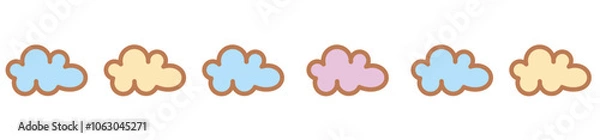 Fototapeta Cute Cloud Border