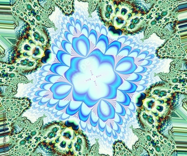 Obraz Computer generated abstract colorful fractal artwork