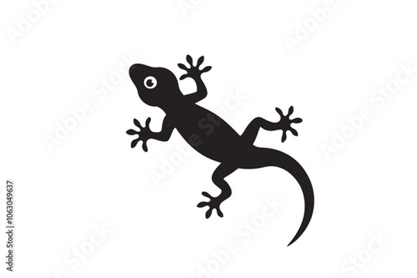 Fototapeta Gecko silhouette vector illustration, Gecko silhouette 
