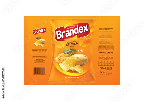 Fototapeta Chips packaging design - eps