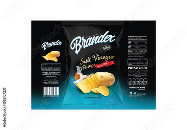 Fototapeta Chips packaging design - eps