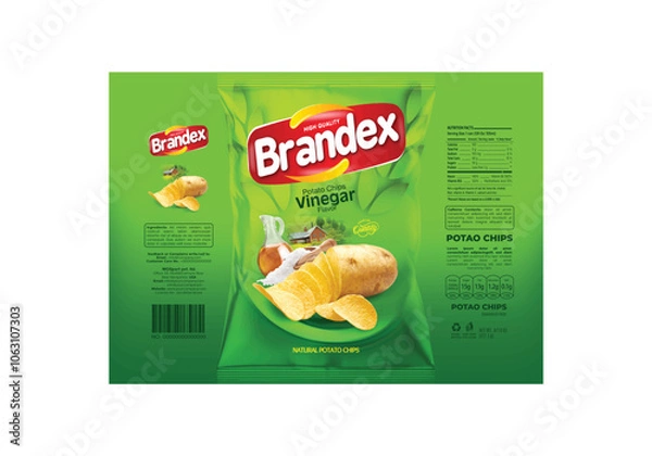 Fototapeta Chips packaging design - eps