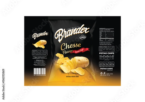 Fototapeta Chips packaging design - eps