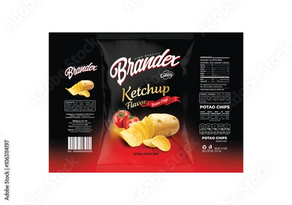 Fototapeta Chips packaging design - eps