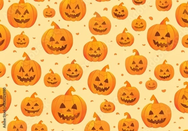 Fototapeta Halloween Jack-O'-Lantern Pattern