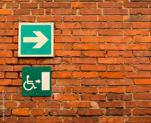 Obraz Disabled signs posted