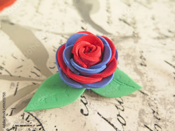 Obraz rosa artesanal