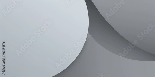 Obraz Overlapping gray circles create an abstract geometric composition with a modern minimalist aesthetic design approach.