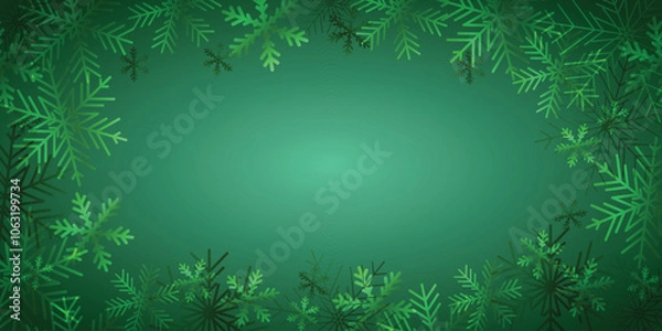 Obraz Christmas card, template with snowflakes. Snowflake background. Winter copy space banner pattern. 