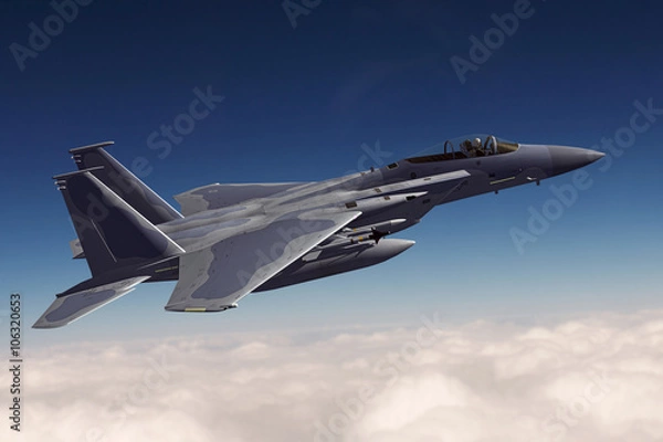 Fototapeta F-15C Eagle 3D rendering