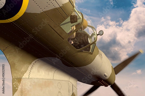 Fototapeta Supermarine Spitfire 3D rendering