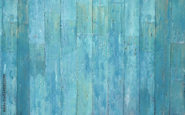 Obraz Rustikale blaue Holzwand