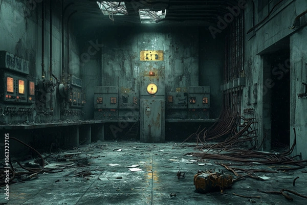 Obraz Derelict nuclear reactor building