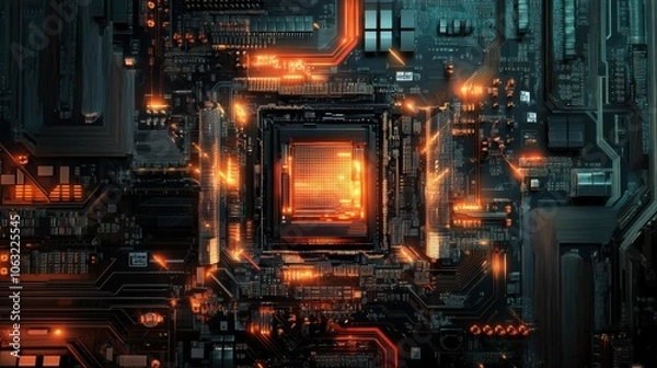 Fototapeta Circuit board, Central Computer Processors CPU concept .