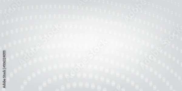 Fototapeta Abstract gray background with dynamic dot wave line and soft light. Vector illustration