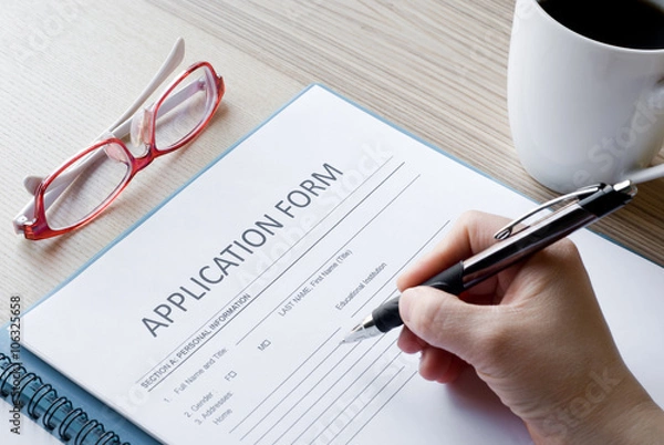 Fototapeta application form
