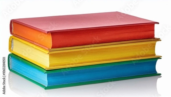Fototapeta photograph blank color stack books isolated on White background PNG