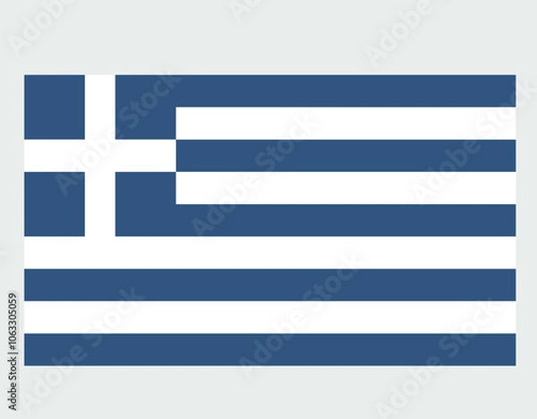 Obraz Greece flag vector illustration
